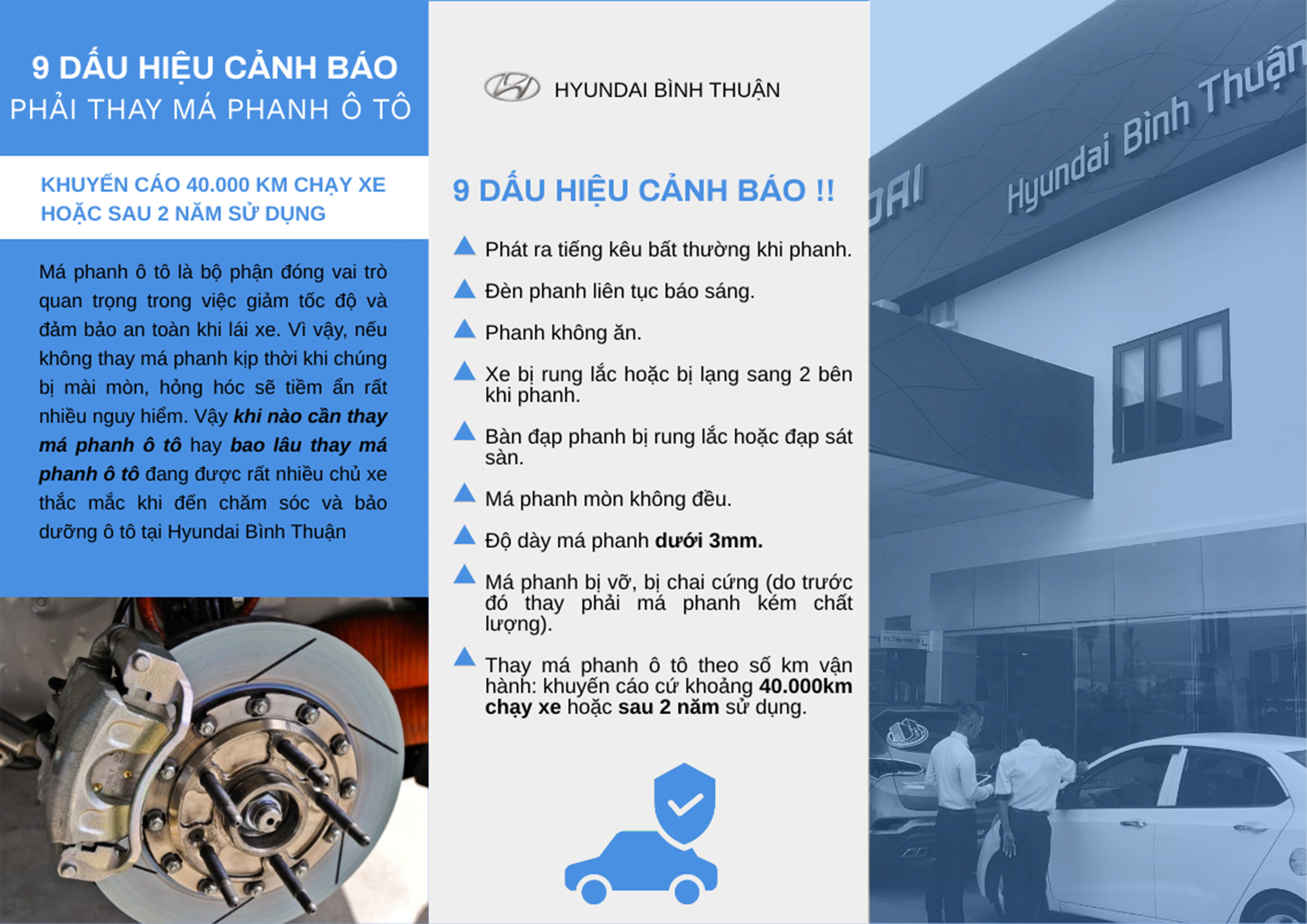 9 Dấu hiệu cảnh báo cần thay má phanh ô tô