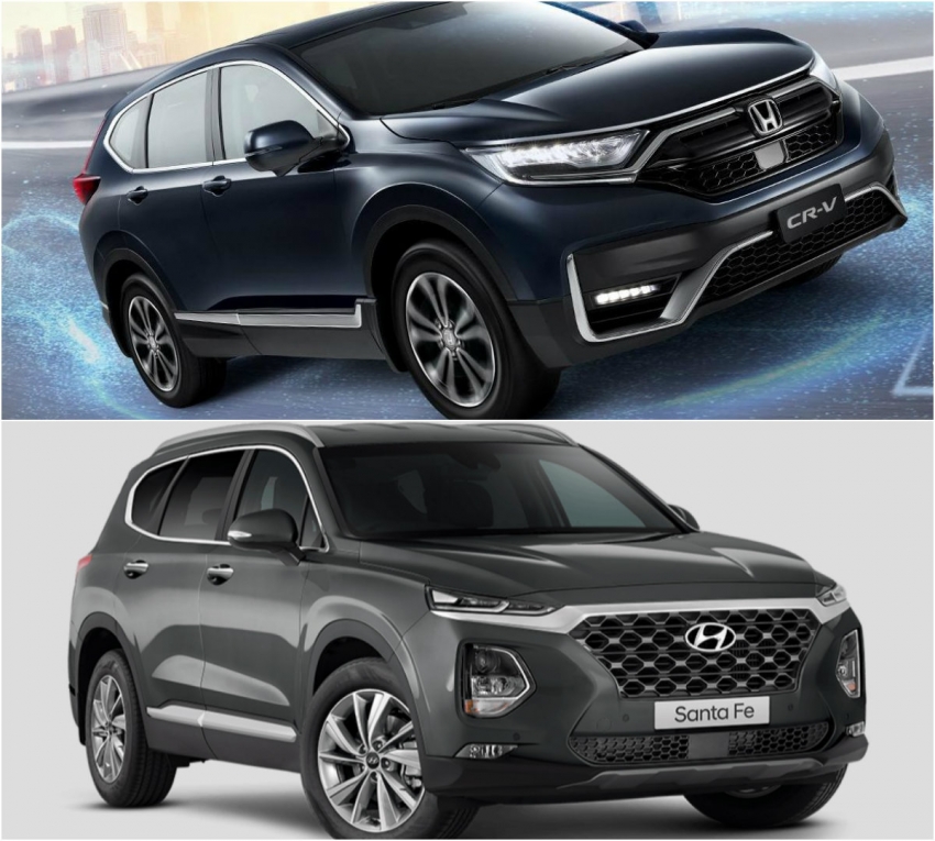 So sánh Honda CR-V và Hyundai SantaFe: Gần 1 tỷ mua xe nào?