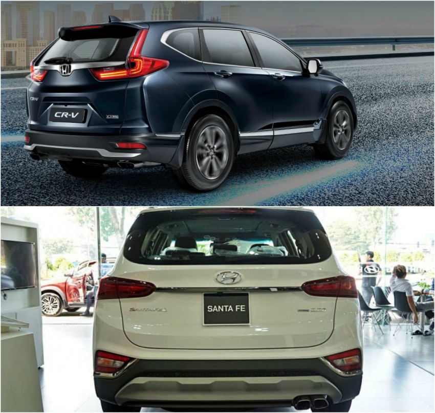 So sánh Honda CR-V và Hyundai SantaFe: Gần 1 tỷ mua xe nào?